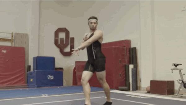 Image result for baker mayfield swinging his arms gif